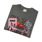 Master's Degree in Girl Math T-shirt | Calculator Leopard Heart Collage Tee Shirt