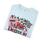 Master's Degree in Girl Math T-shirt | Calculator Leopard Heart Collage Tee Shirt