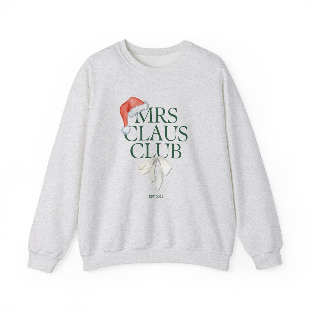 Mrs. Claus Club Sweatshirt, Cozy Holiday Apparel, Unisex Christmas Gift, Festive Crewneck, Winter Wardrobe Essential