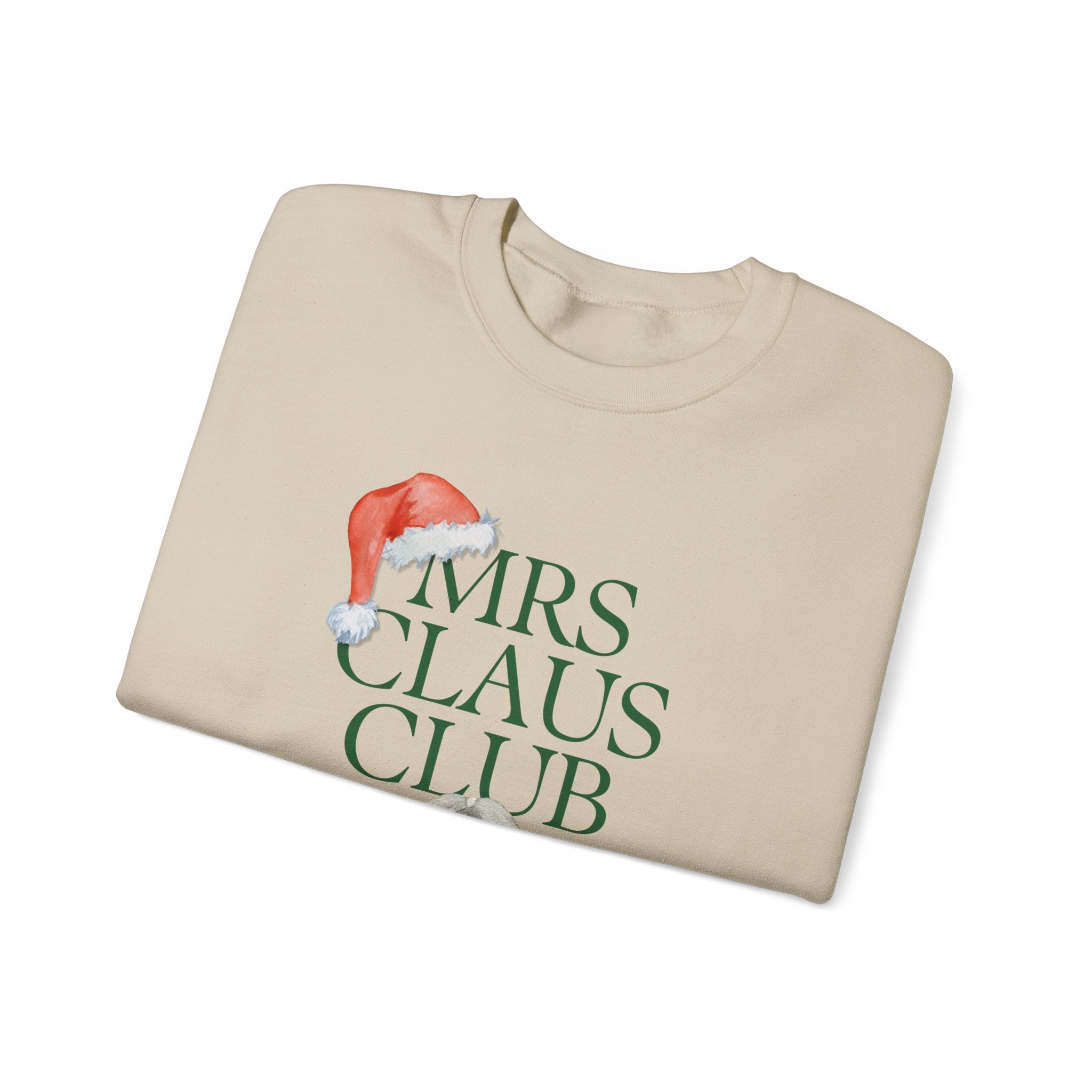 Mrs. Claus Club Sweatshirt, Cozy Holiday Apparel, Unisex Christmas Gift, Festive Crewneck, Winter Wardrobe Essential