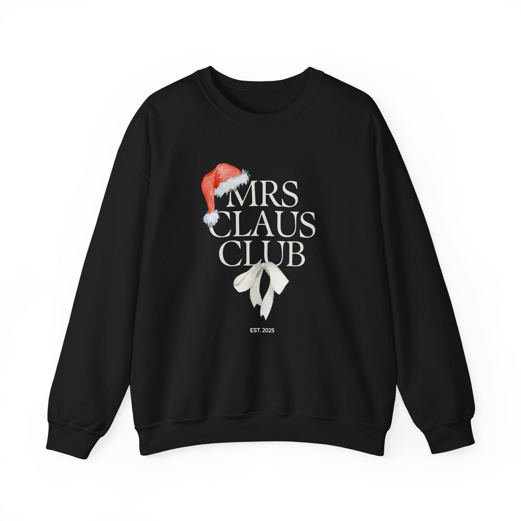 Mrs. Claus Club Sweatshirt, Cozy Holiday Apparel, Unisex Christmas Gift, Festive Crewneck, Winter Wardrobe Essential