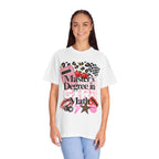 Master's Degree in Girl Math T-shirt | Calculator Leopard Heart Collage Tee Shirt