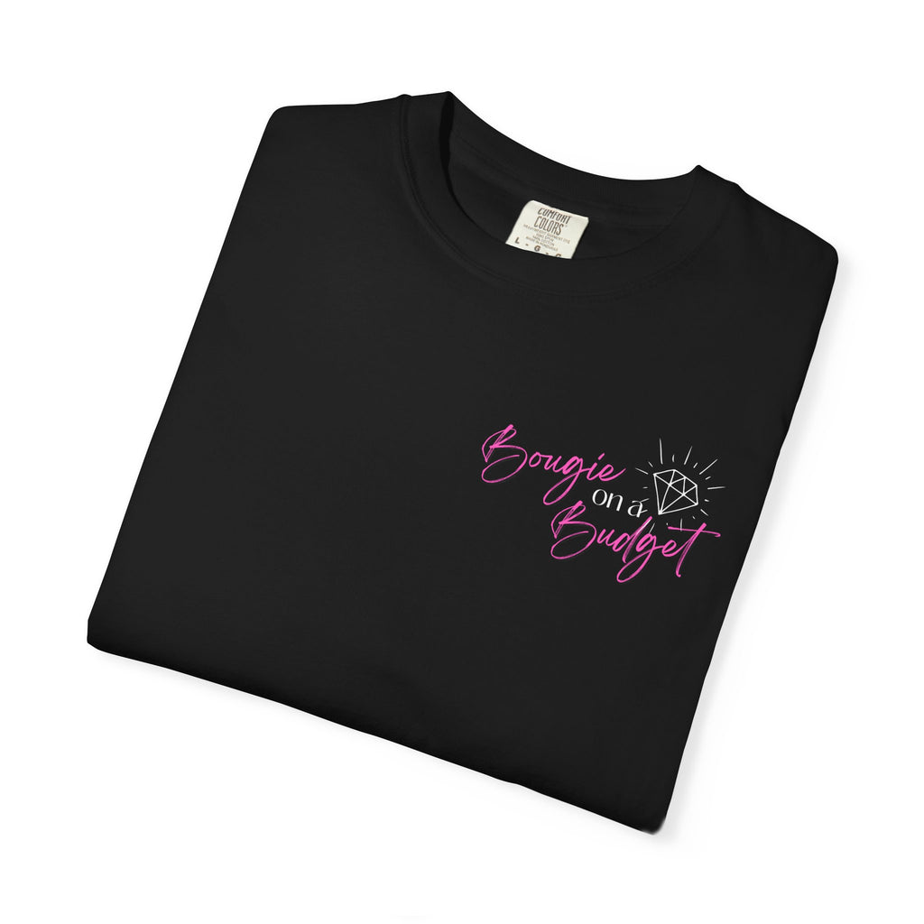 Bougie on a Budget COMFORT COLORS Nail Girly T-Shirt, Graphic Tee, Press-on Nails, Bougie Babes T-Shirt