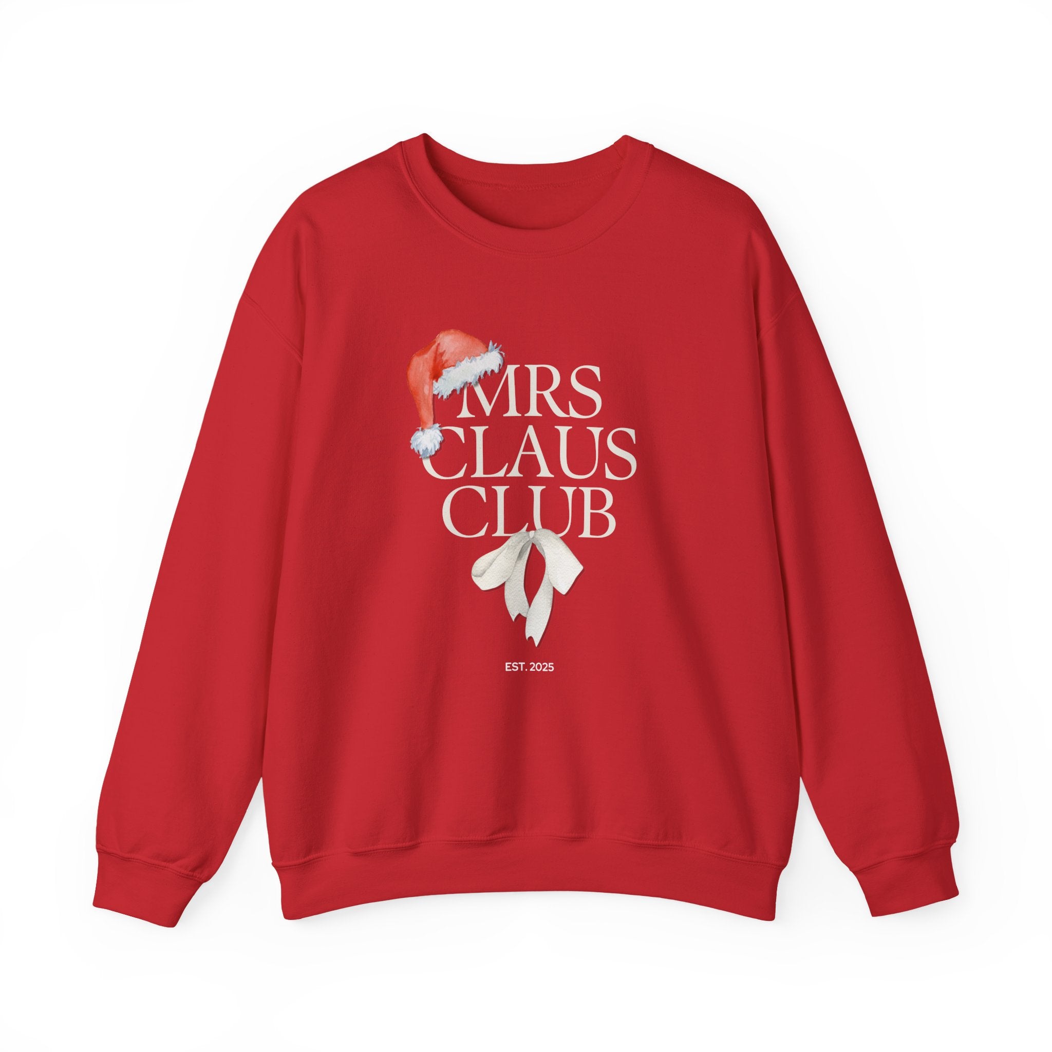 Mrs. Claus Club Sweatshirt, Cozy Holiday Apparel, Unisex Christmas Gift, Festive Crewneck, Winter Wardrobe Essential