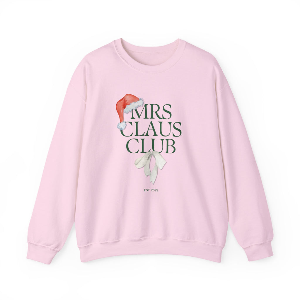 Mrs. Claus Club Sweatshirt, Cozy Holiday Apparel, Unisex Christmas Gift, Festive Crewneck, Winter Wardrobe Essential