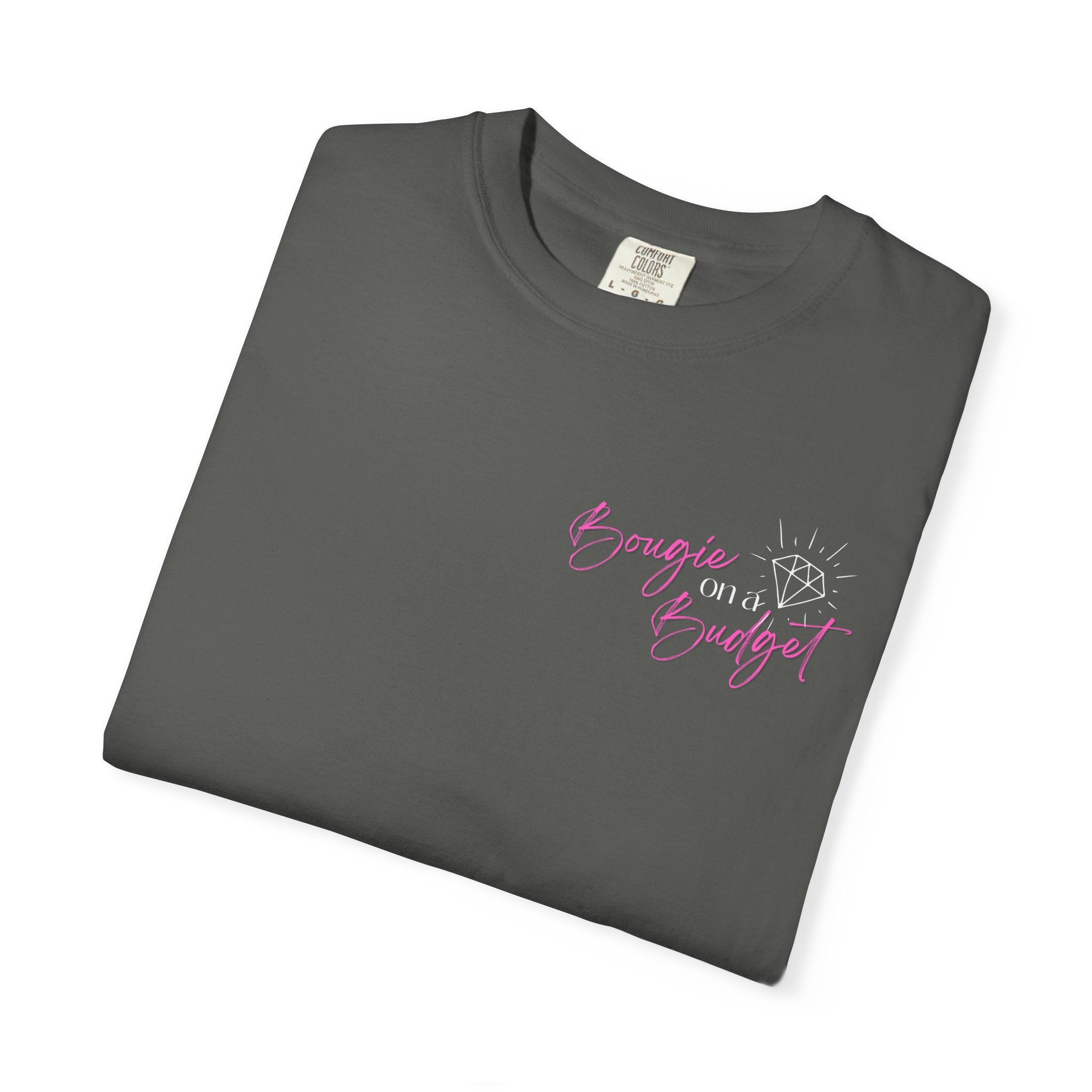 Bougie on a Budget COMFORT COLORS Nail Girly T-Shirt, Graphic Tee, Press-on Nails, Bougie Babes T-Shirt