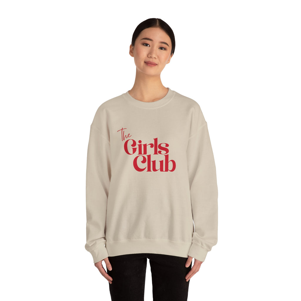 The Girls Club Sweatshirt, Cute Preppy Girls Crewneck Jumper, Women's Pullover, Teen Fashion Top, College Sweater