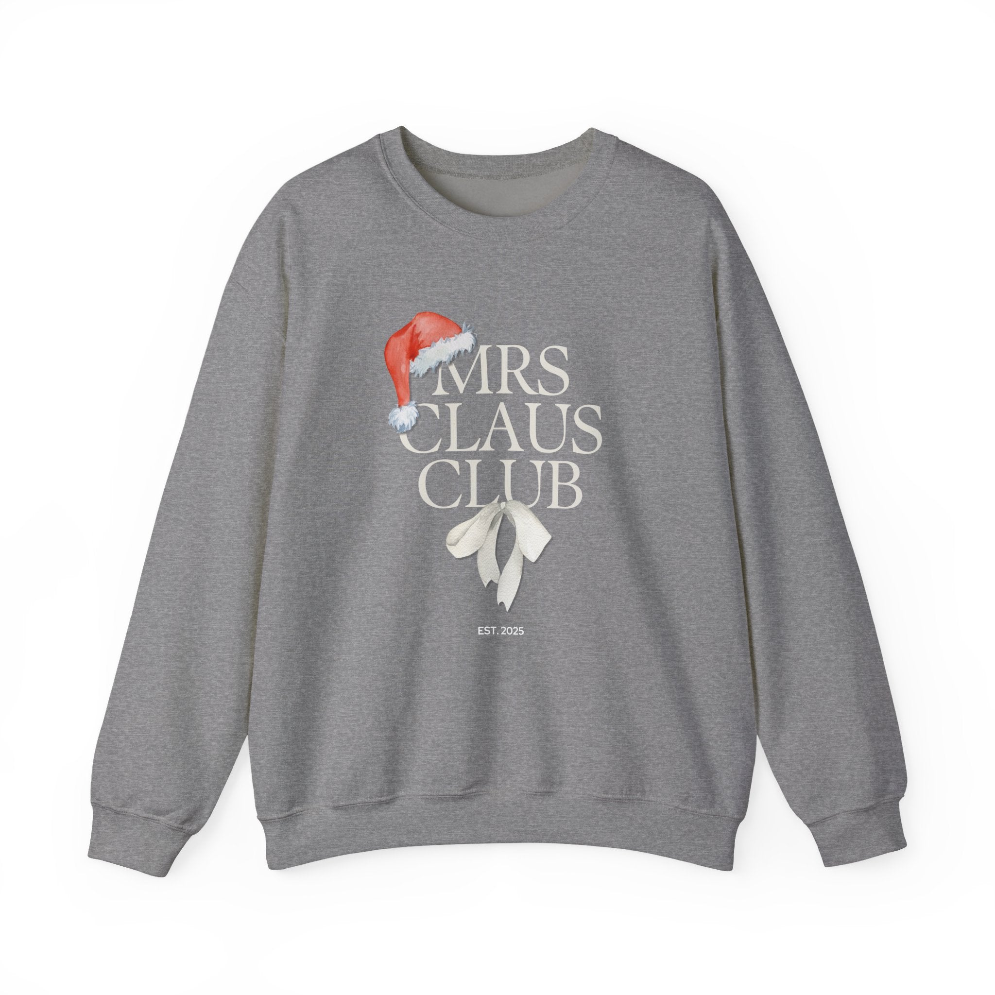 Mrs. Claus Club Sweatshirt, Cozy Holiday Apparel, Unisex Christmas Gift, Festive Crewneck, Winter Wardrobe Essential
