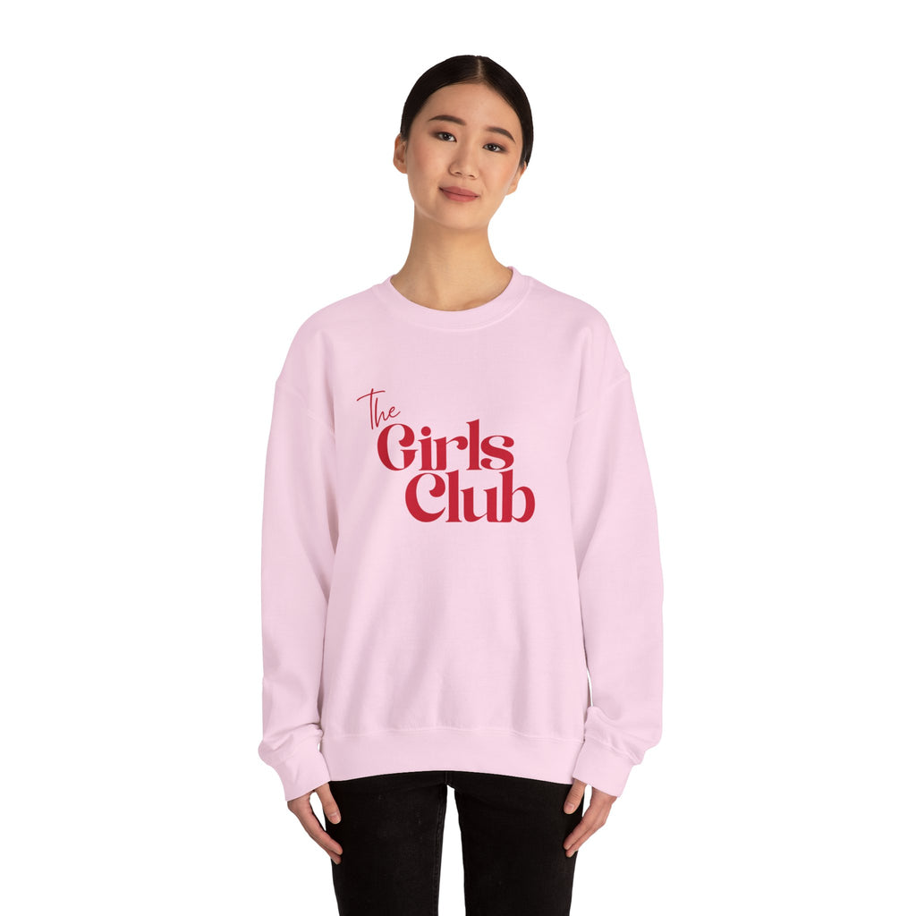 The Girls Club Sweatshirt, Cute Preppy Girls Crewneck Jumper, Women's Pullover, Teen Fashion Top, College Sweater
