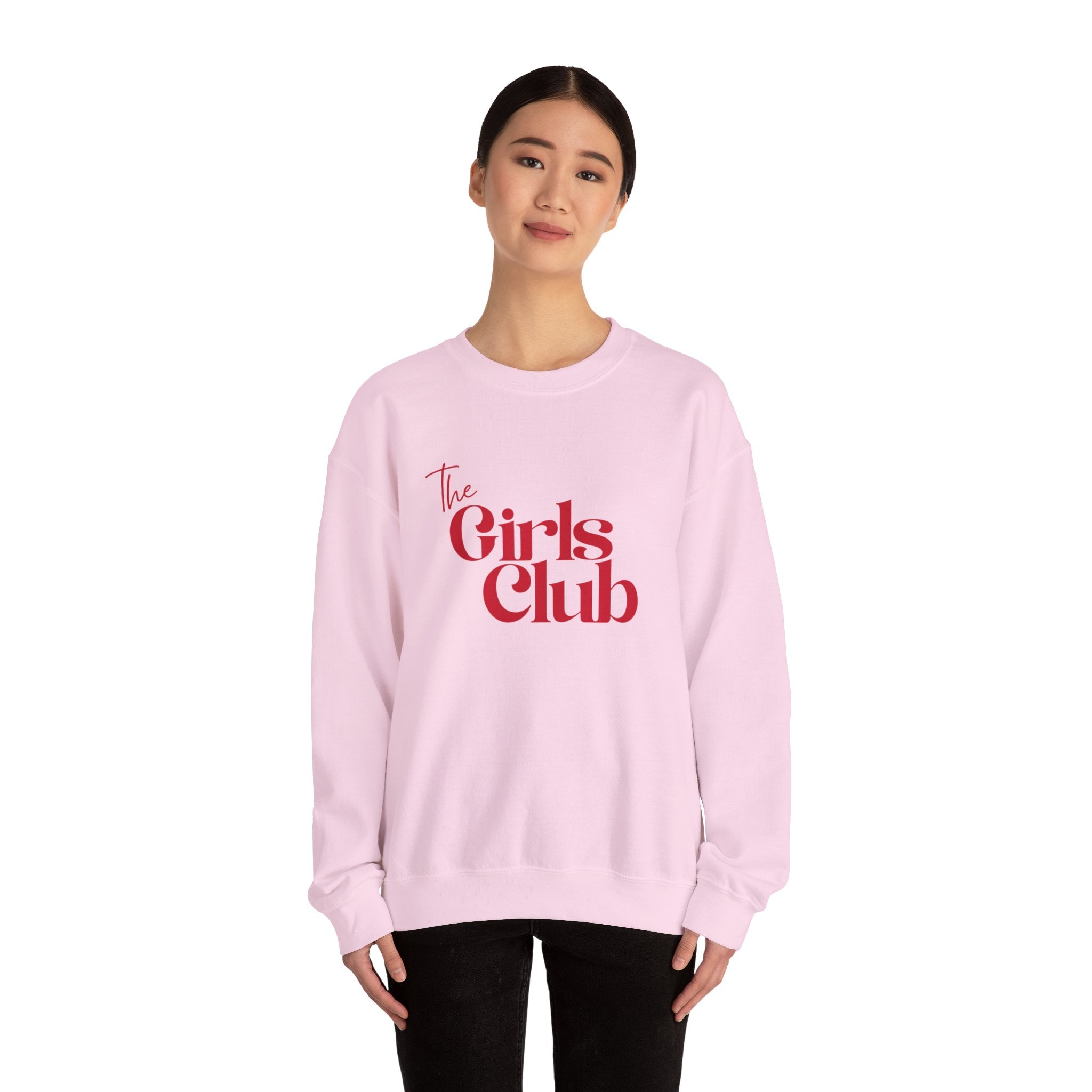 The Girls Club Sweatshirt, Cute Preppy Girls Crewneck Jumper, Women's Pullover, Teen Fashion Top, College Sweater