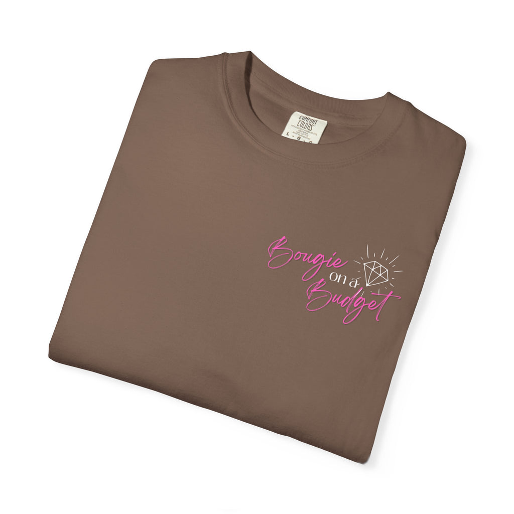 Bougie on a Budget COMFORT COLORS Nail Girly T-Shirt, Graphic Tee, Press-on Nails, Bougie Babes T-Shirt