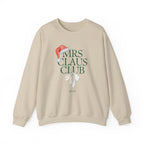 Mrs. Claus Club Sweatshirt, Cozy Holiday Apparel, Unisex Christmas Gift, Festive Crewneck, Winter Wardrobe Essential
