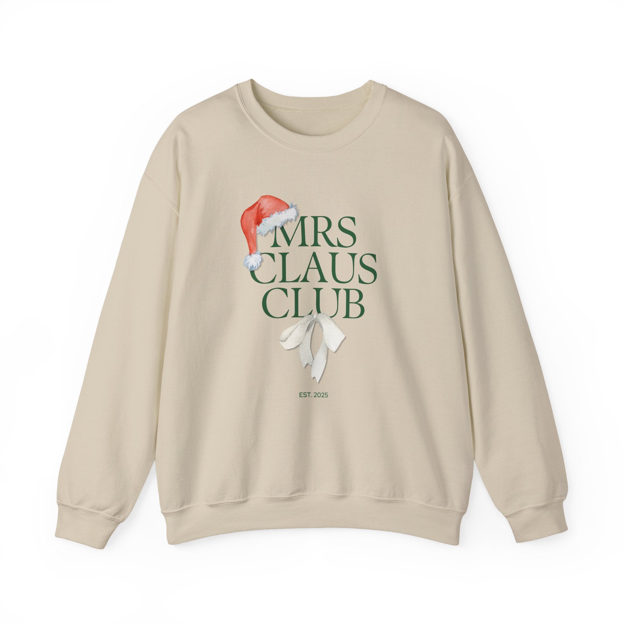 Mrs. Claus Club Sweatshirt, Cozy Holiday Apparel, Unisex Christmas Gift, Festive Crewneck, Winter Wardrobe Essential