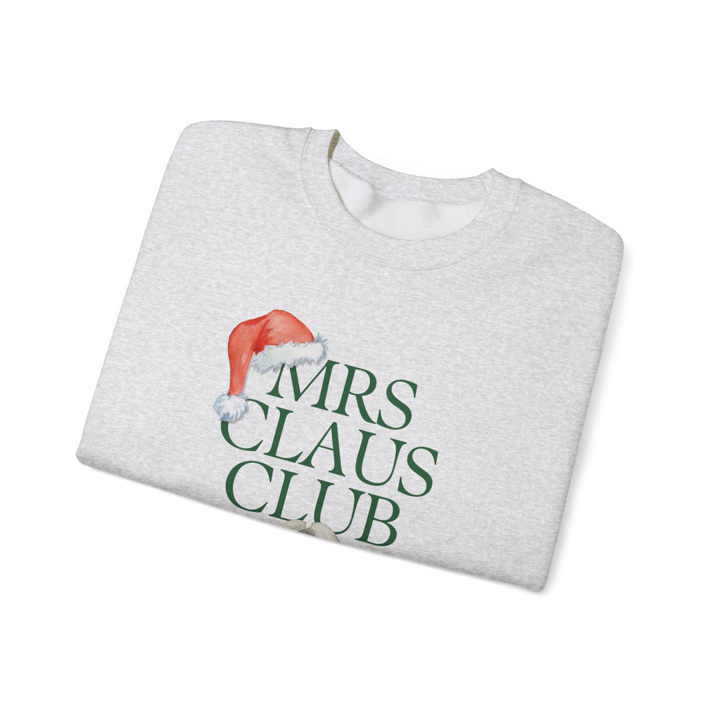 Mrs. Claus Club Sweatshirt, Cozy Holiday Apparel, Unisex Christmas Gift, Festive Crewneck, Winter Wardrobe Essential