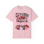 Master's Degree in Girl Math T-shirt | Calculator Leopard Heart Collage Tee Shirt