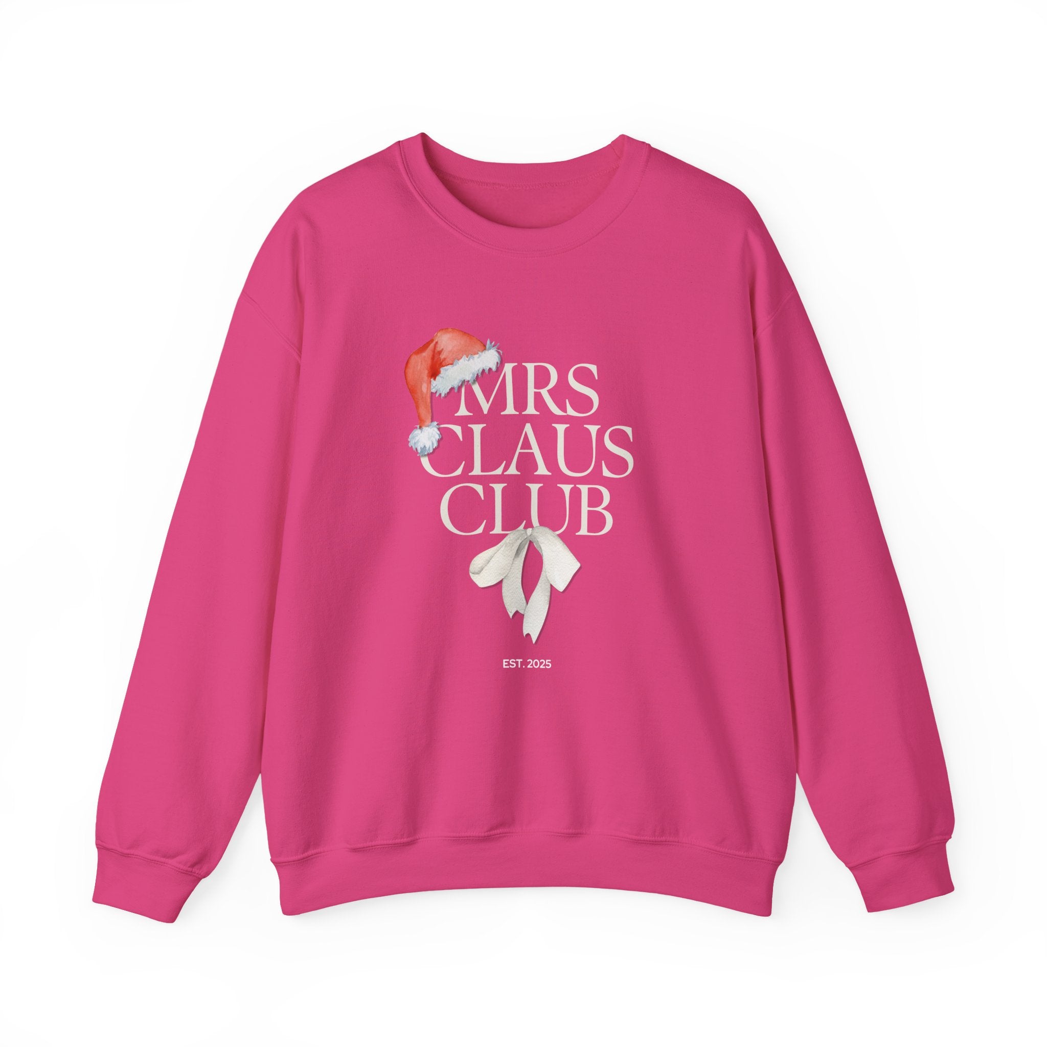 Mrs. Claus Club Sweatshirt, Cozy Holiday Apparel, Unisex Christmas Gift, Festive Crewneck, Winter Wardrobe Essential