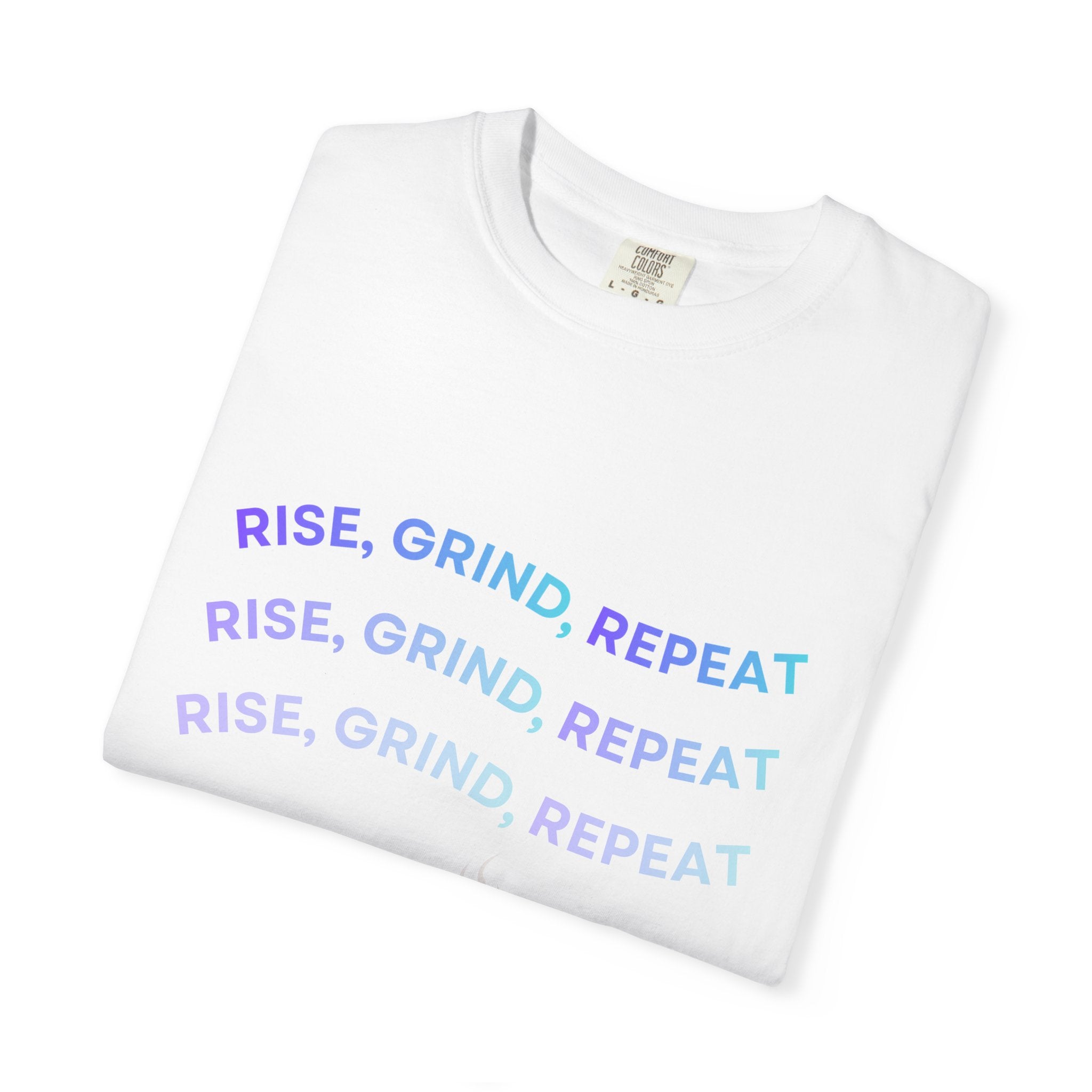 Rise Grind Repeat COMFORT COLORS Tee, Coffee Lover's Motivational T-shirt, Unisex Tee, Casual Everyday Shirt, Gift for Coffee Enthusiasts