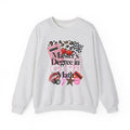 Master's Degree in Girl Math Sweatshirt | Pink calculator, leopard print, math icons