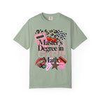Master's Degree in Girl Math T-shirt | Calculator Leopard Heart Collage Tee Shirt