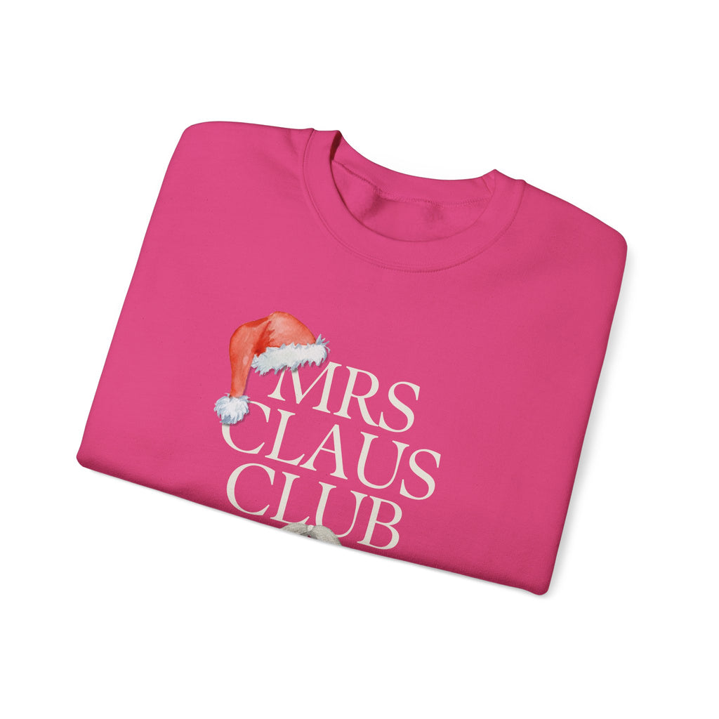 Mrs. Claus Club Sweatshirt, Cozy Holiday Apparel, Unisex Christmas Gift, Festive Crewneck, Winter Wardrobe Essential