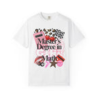 Master's Degree in Girl Math T-shirt | Calculator Leopard Heart Collage Tee Shirt